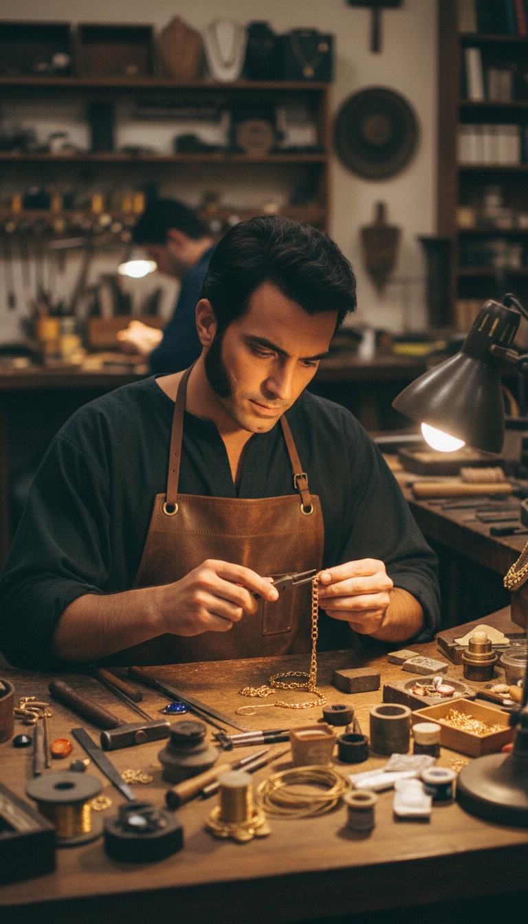 Crafting Elegance: A Goldsmith's Artistry in 18-Karat Gold
