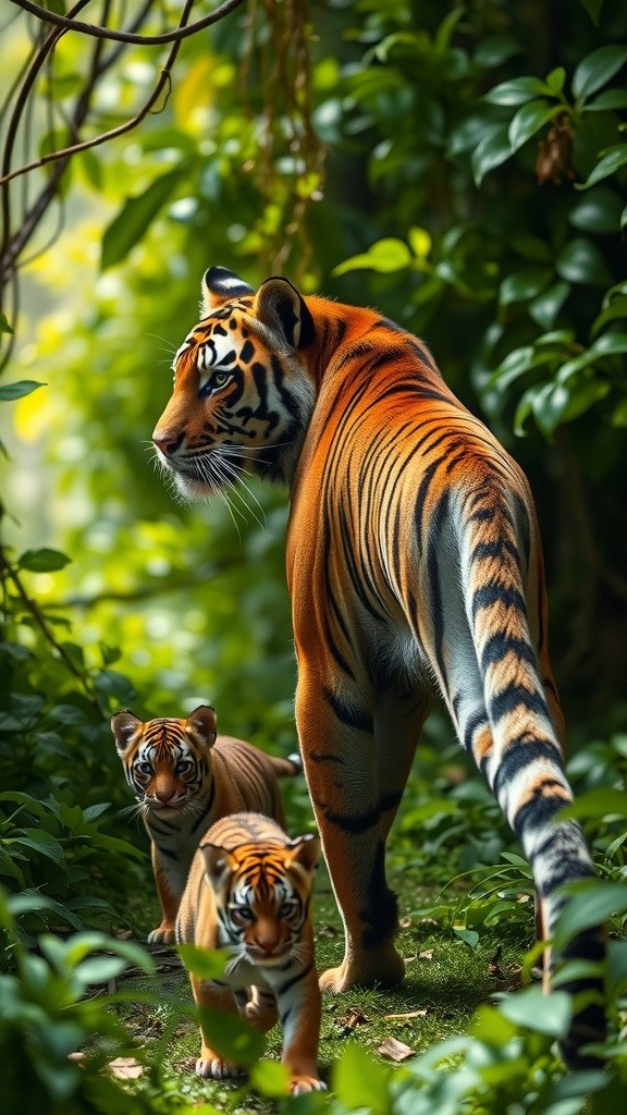 A Mother's Roar: Protecting Her Cubs in the Jungle