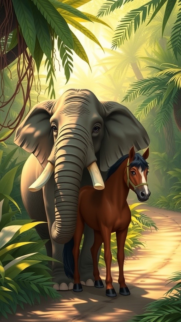 घोड़ा और हाथी की दोस्ती