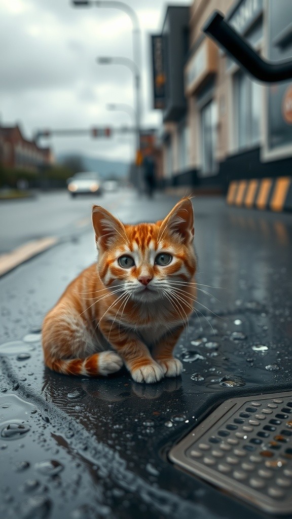 Bili ka Chota Bacha Barish Me Khana Mangta Hai