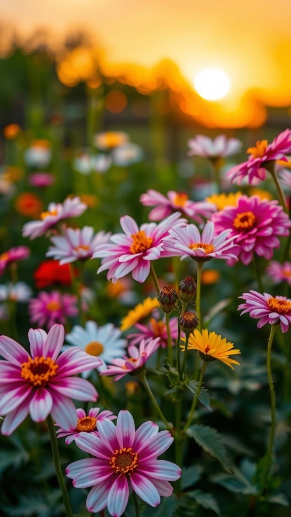 ప్రేమ ఏర్పాటుకు అందంగా పుష్పాల తోట