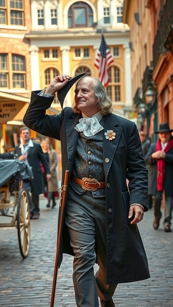 Franklin's Time Leap: A Journey to 2024