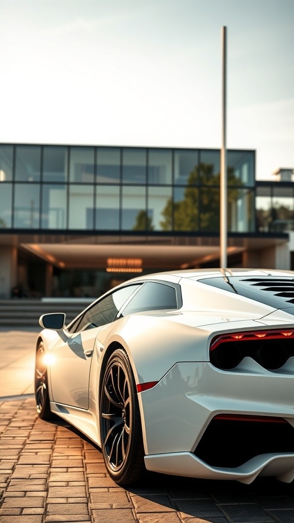 Un homme au volant d'une Lamborghini