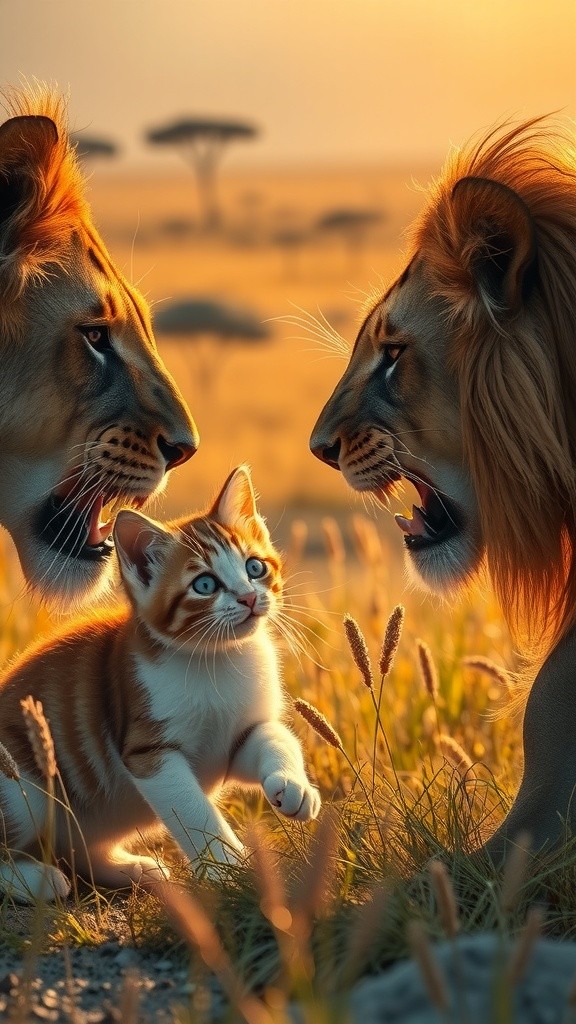 Kucing Persia Putih Menghadapi Ular Cobra