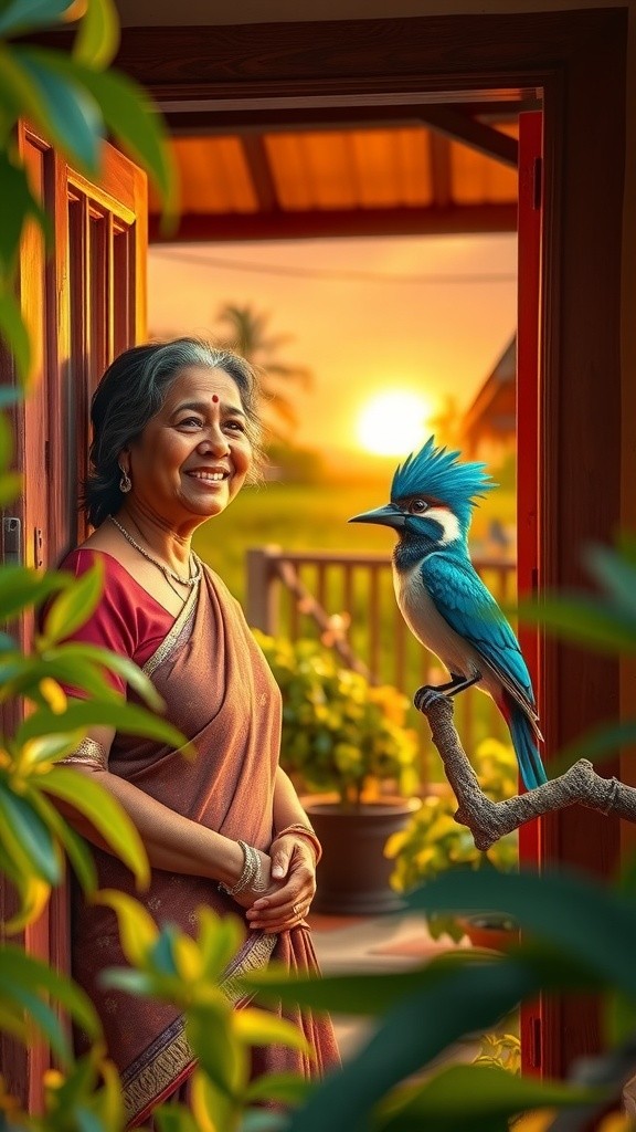 दादी और चिड़िया की दोस्ती