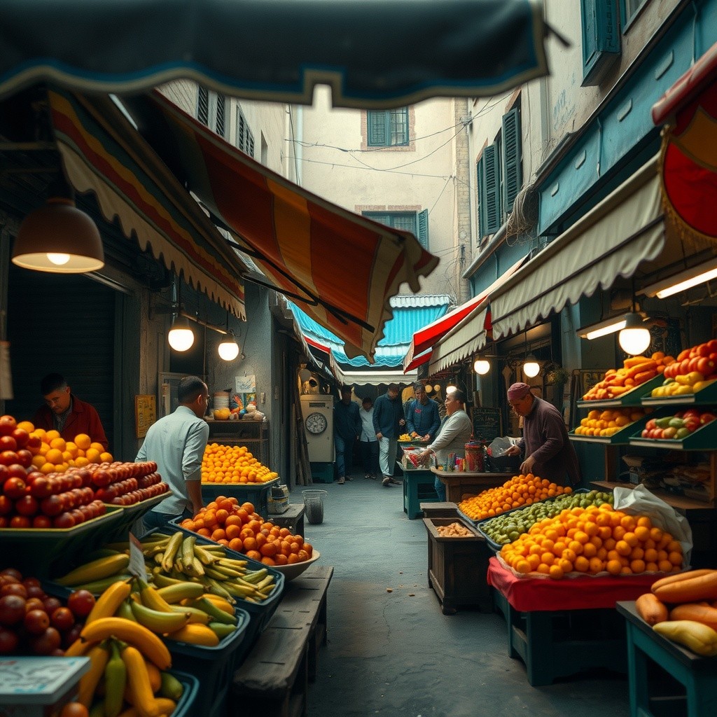 A Market Encounter in the 70s