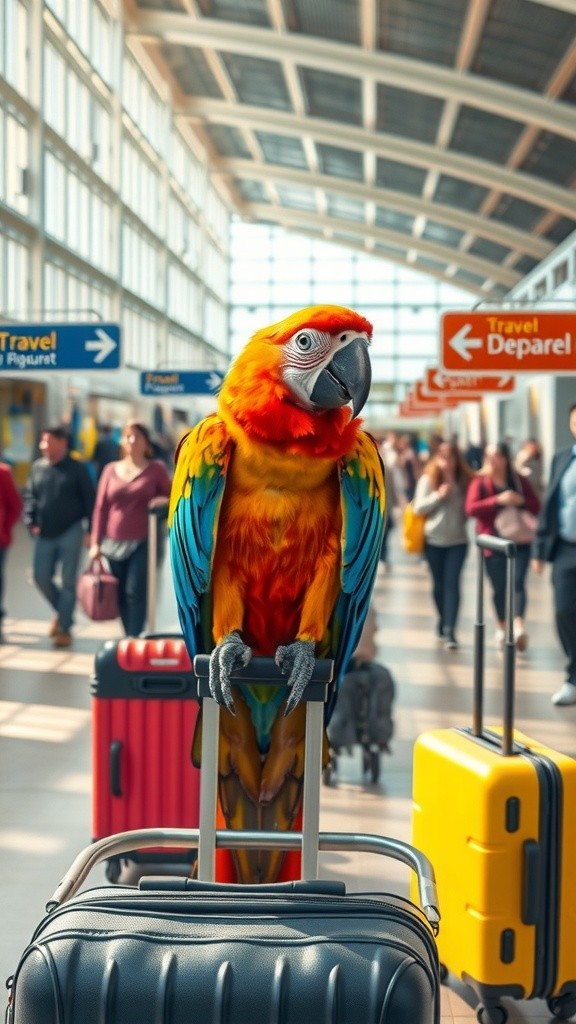 Parrot's Packed Adventure at the Airport!