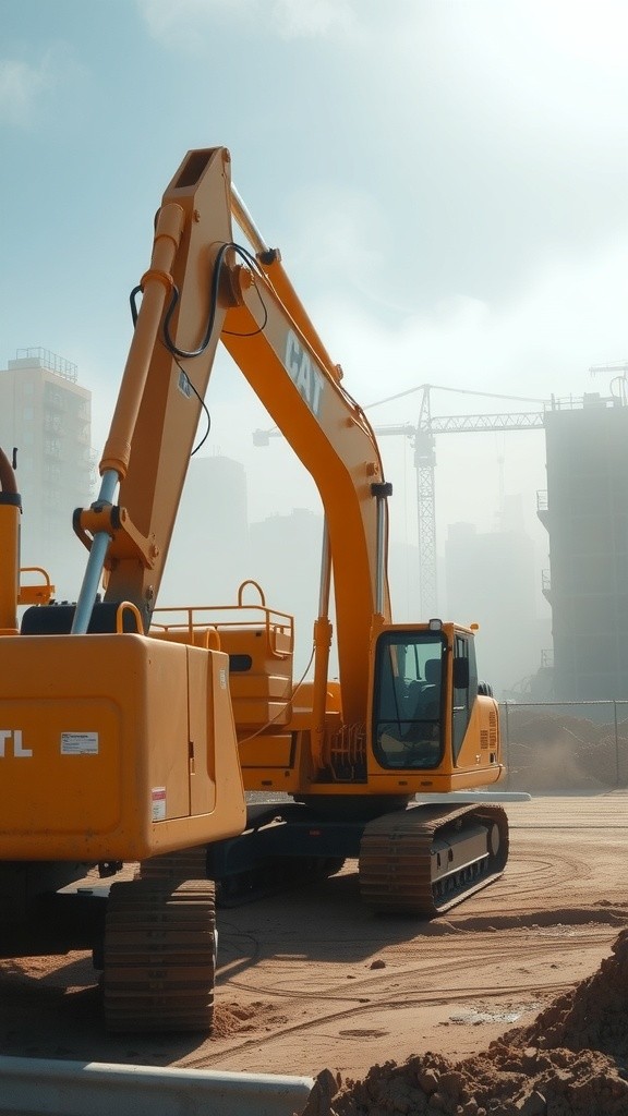 Aksi Heroik Excavator di Pagi Berkabut