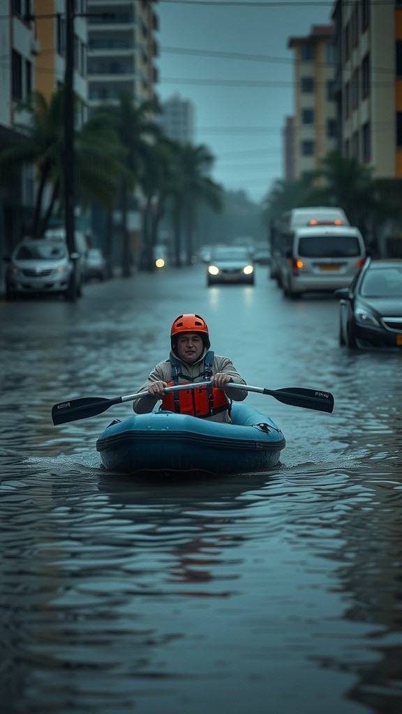 Rescue in the Flood: A Race Against the Rain