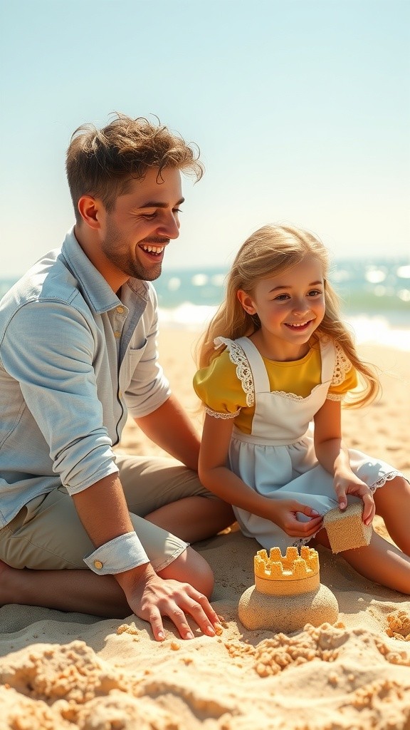 Joyful Sandcastle Adventure: Children at the Beach