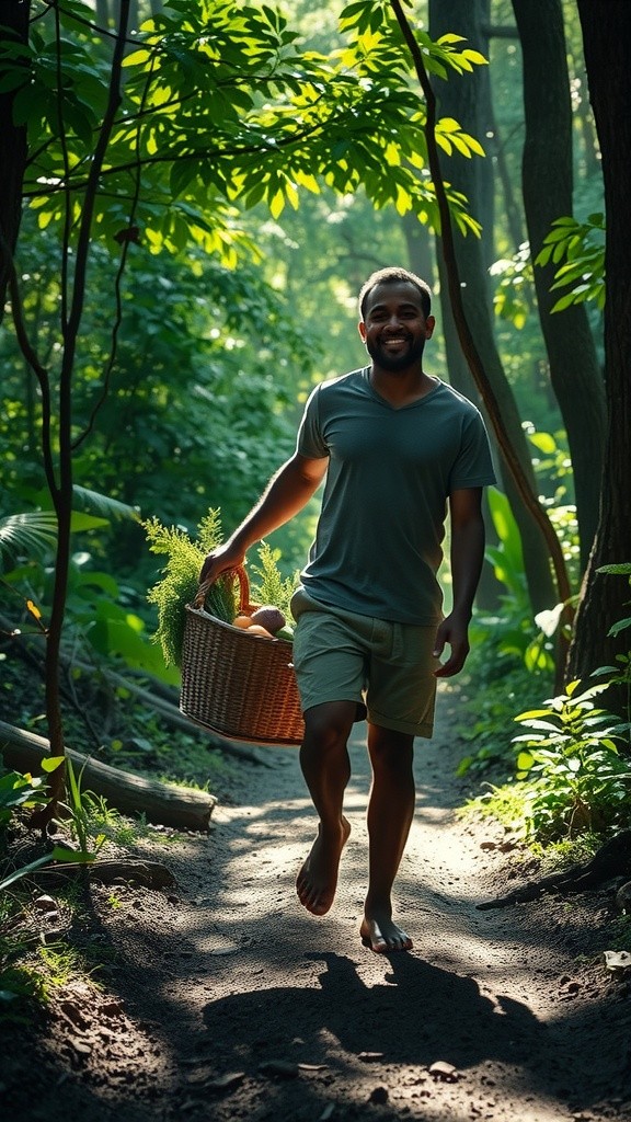 Perjalanan Pria Penyelamat di Hutan