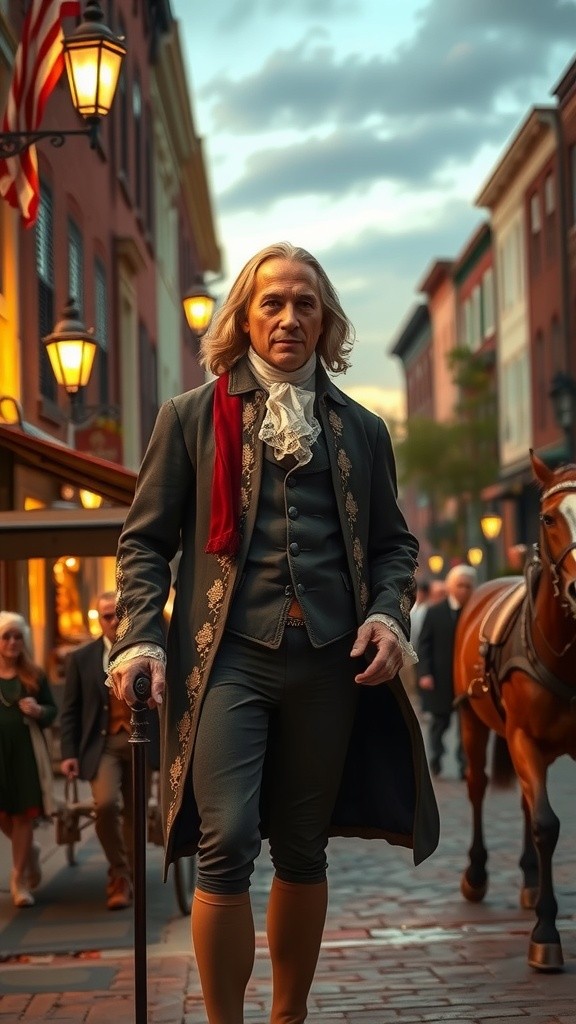 A Time-Traveling Encounter: Benjamin Franklin Meets the 21st Century