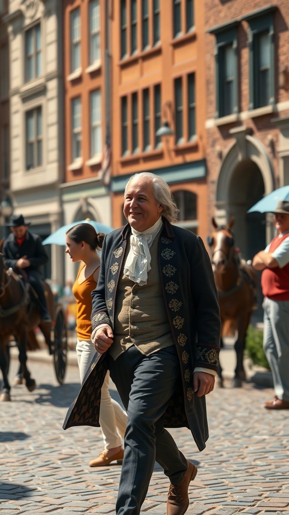 Franklin's Time-Traveling Curiosity: Discovering the Modern World!