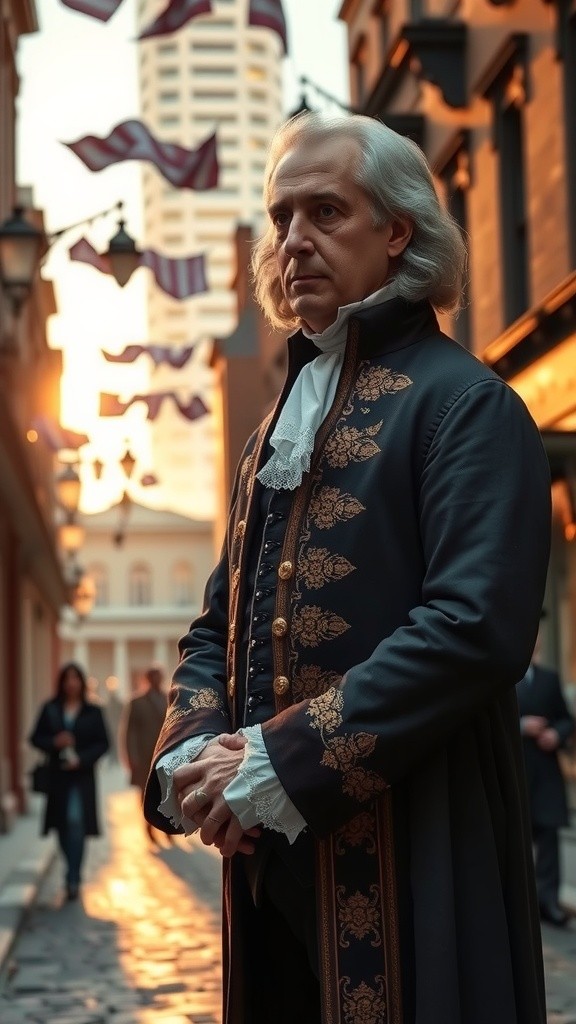 Benjamin Franklin: A Time Traveler's Awe in the 21st Century