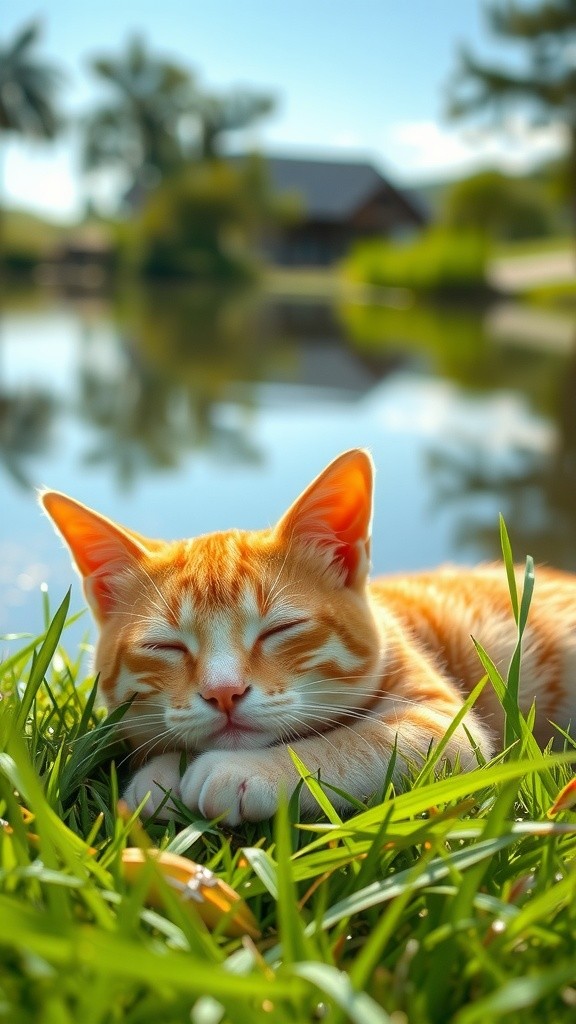 Milo the Lazy Cat and the Cheerful Duck