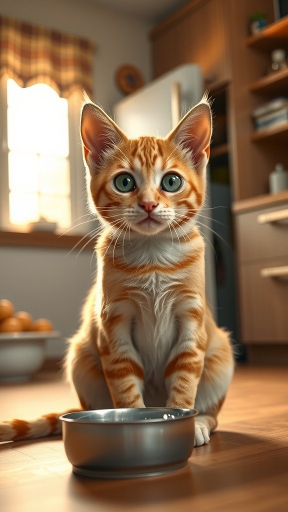 Kucing Lapar dan Momen Makan Bahagia