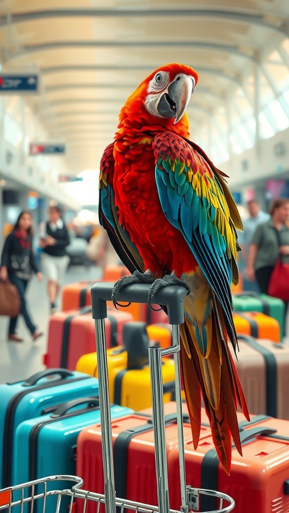 Parrot's Airport Adventure: Fly Easy, Fly Happy!