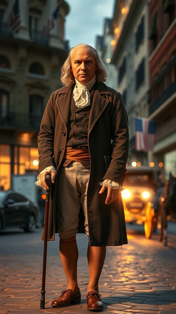 Benjamin Franklin's Curious Encounter with the 21st Century