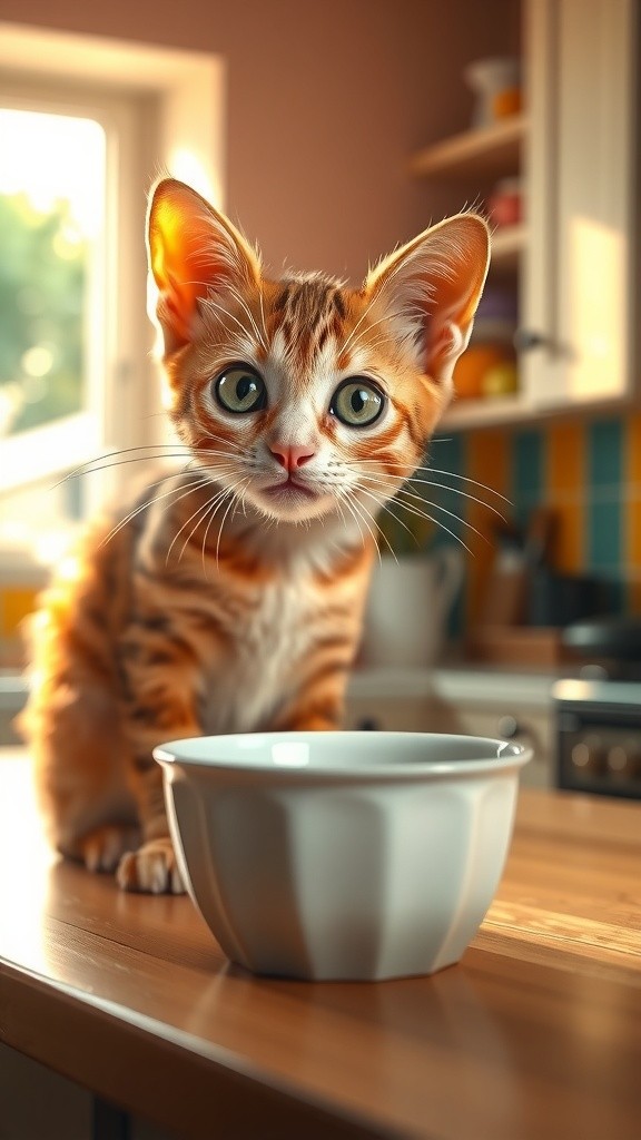 Kitty Enjoying Milk