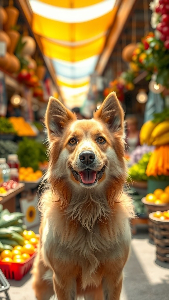 A Dog's Hilarious Vegetable Shopping Adventure