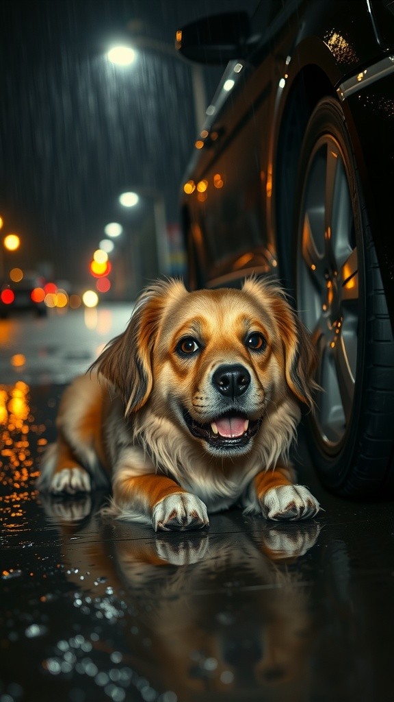 Rescue in the Rain: A Heartfelt Encounter with a Stray Dog