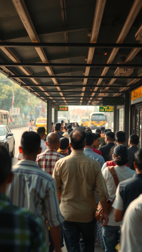 বাসের জন্য দীর্ঘ প্রতীক্ষা: ফ্রি বাসের ঘোষণায় আনন্দ!