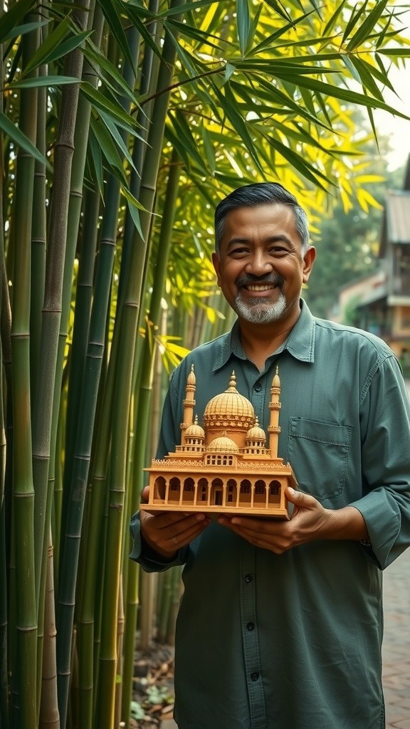 বাঁশ দিয়ে মসজিদ নির্মাণ