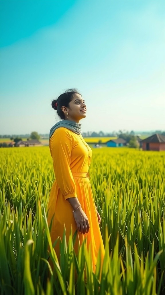 Female Farmer Spraying Fipronil on Onion Crop in India