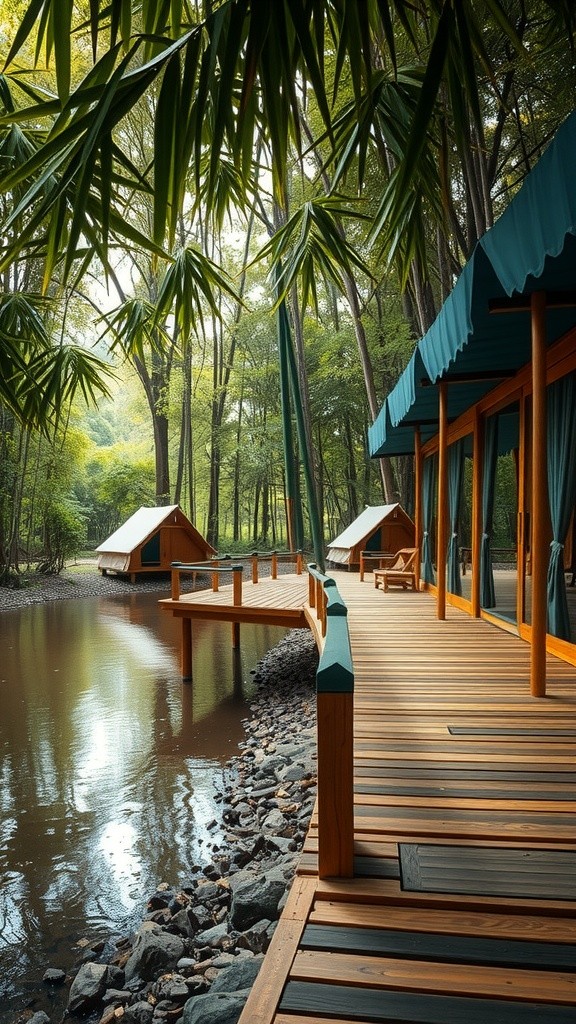 Bamboo Retreat: A Riverside Escape with Isolated Cottages
