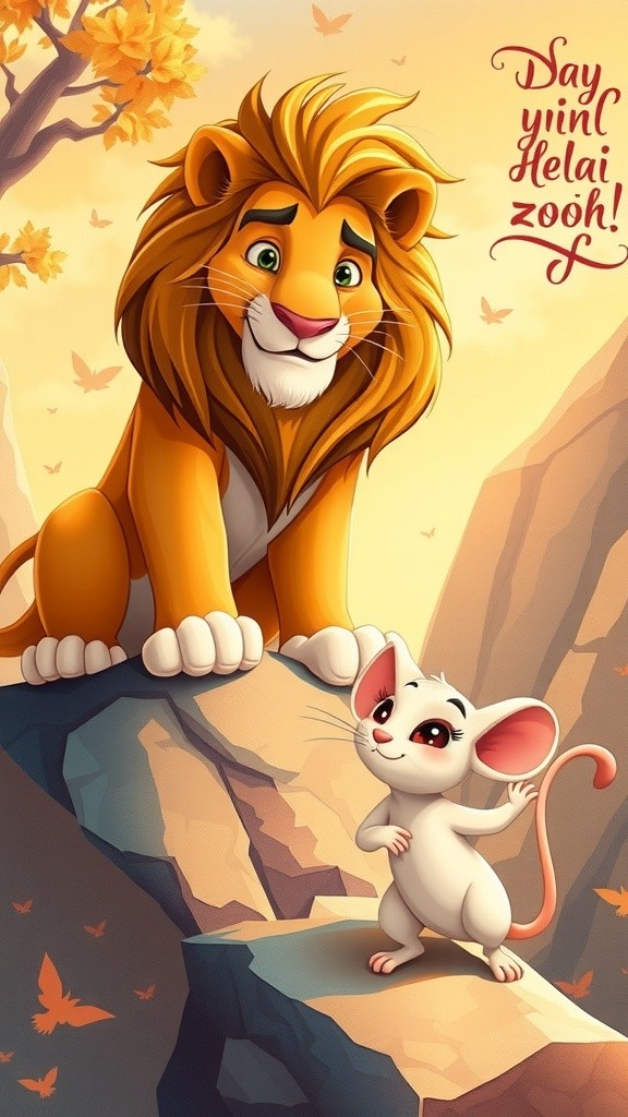 दयालु शेर और छोटी चुहिया की कहानी