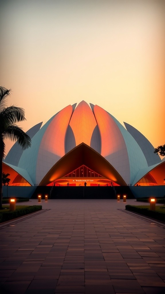 लोटस मंदिर की सुंदरता