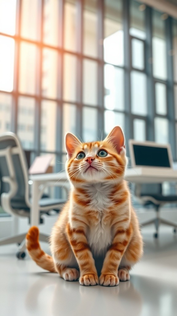 Cat Navigating Corporate Life