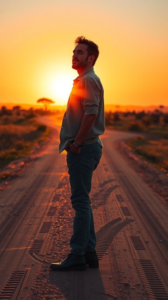A Heartfelt Embrace: Man and Lions Unite in the Savanna