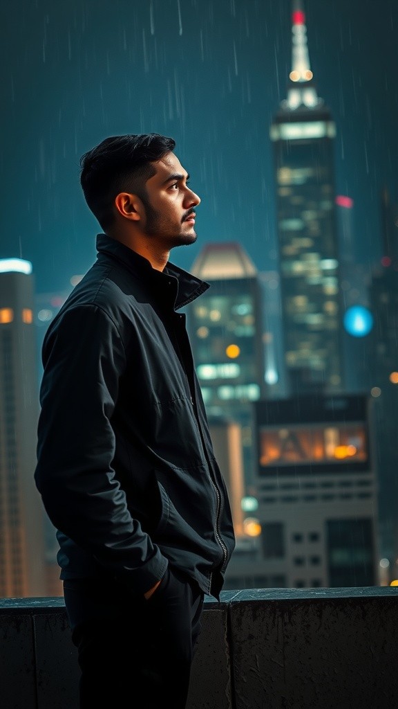 Determined Solitude: A Rooftop Reflection