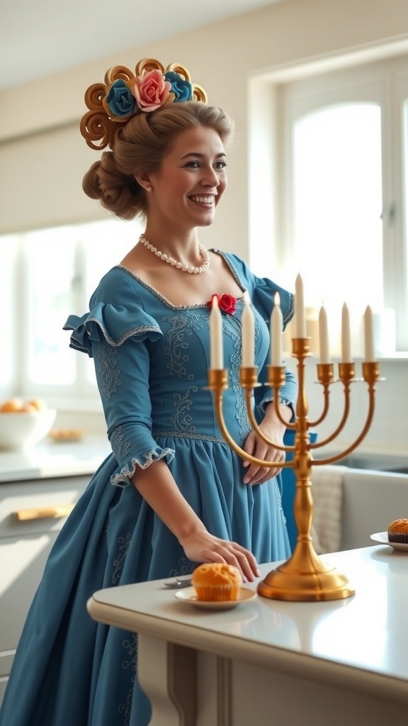 Cooking Hanukkah Delights with Marie Antoinette and the Statue of Liberty
