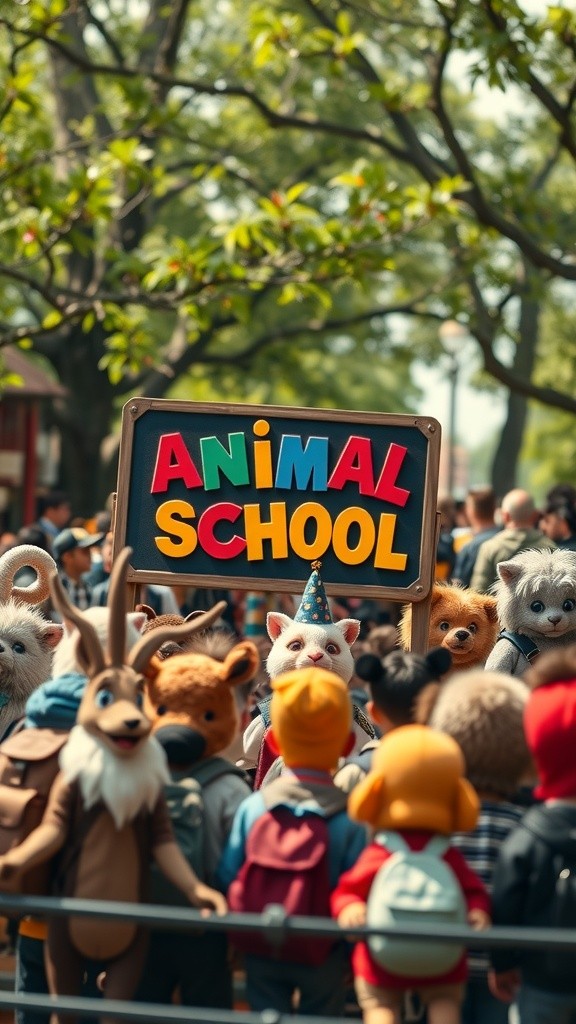 अगर जानवर स्कूल जाते तो? 🐶🐘📚