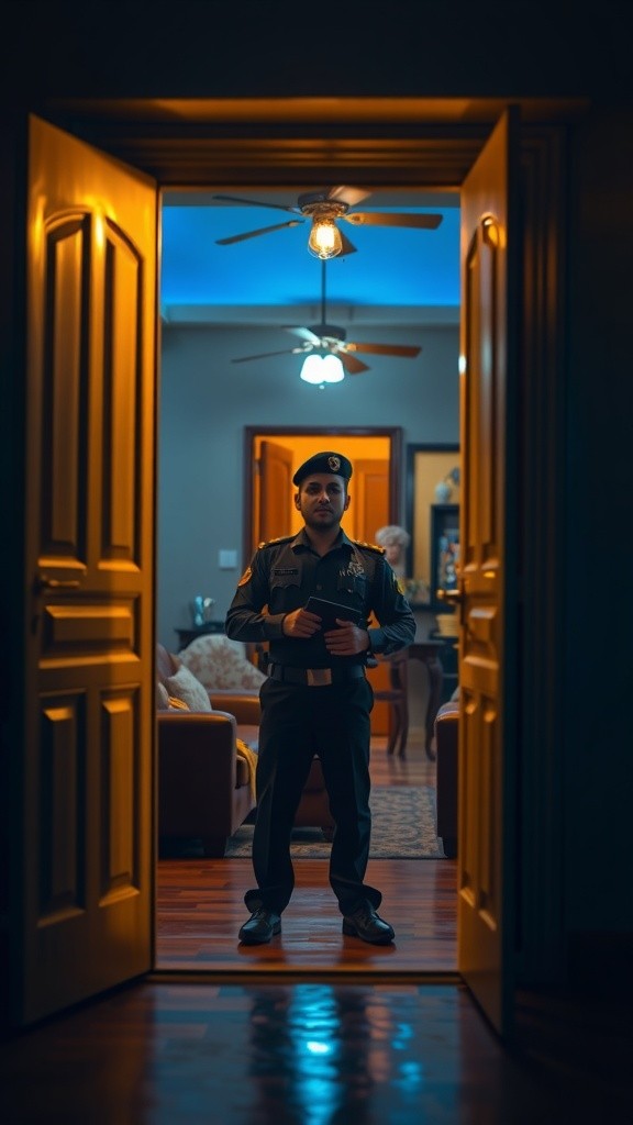 Caught in the Act: A Comedic Showdown Between Thief and Cop!