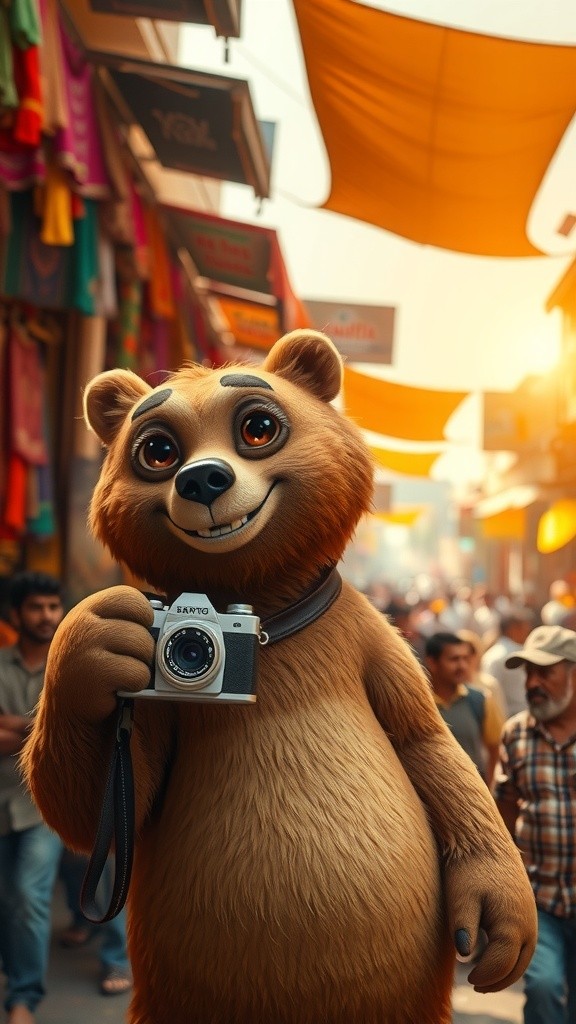 A Brown Bear's Spicy Samosa and Chai Adventure in Delhi!