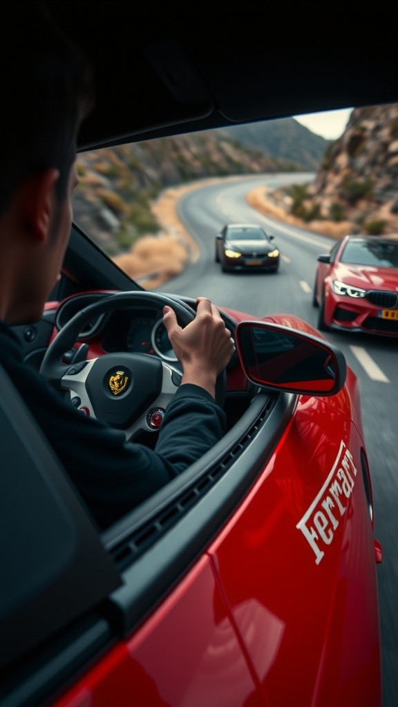 فحط واصطدام فراري مع BMW M5CS