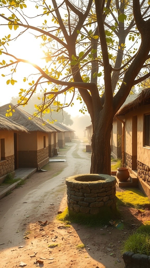 Serenity in a Rural Indian Village: A Cinematic Exploration