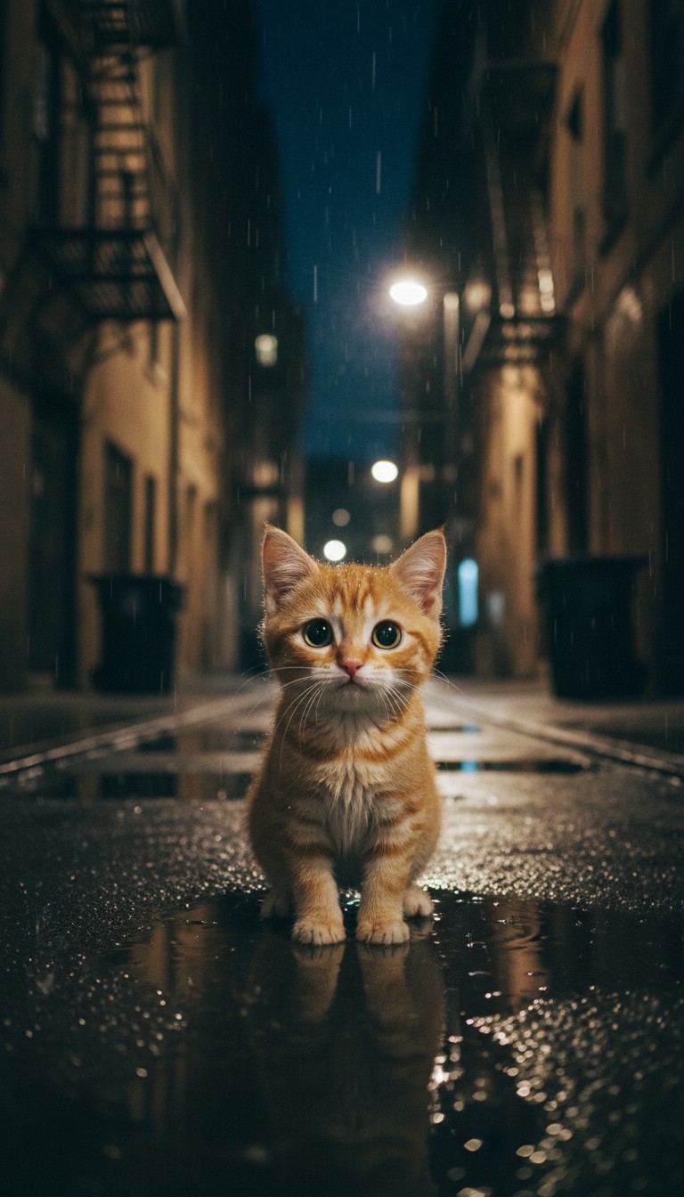 The Courageous Kitten's Journey