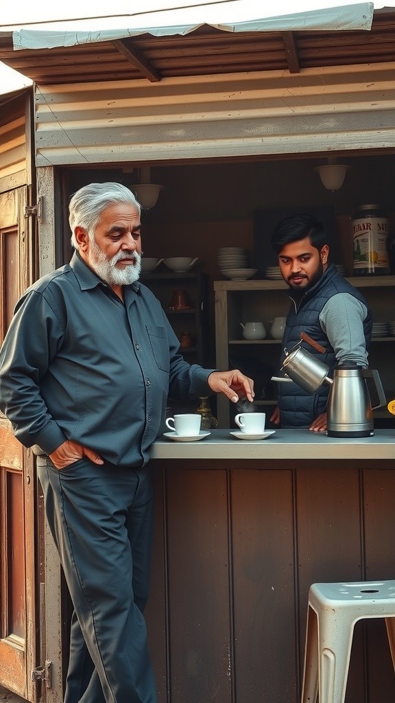 Raju's Coffee Shop Encounter