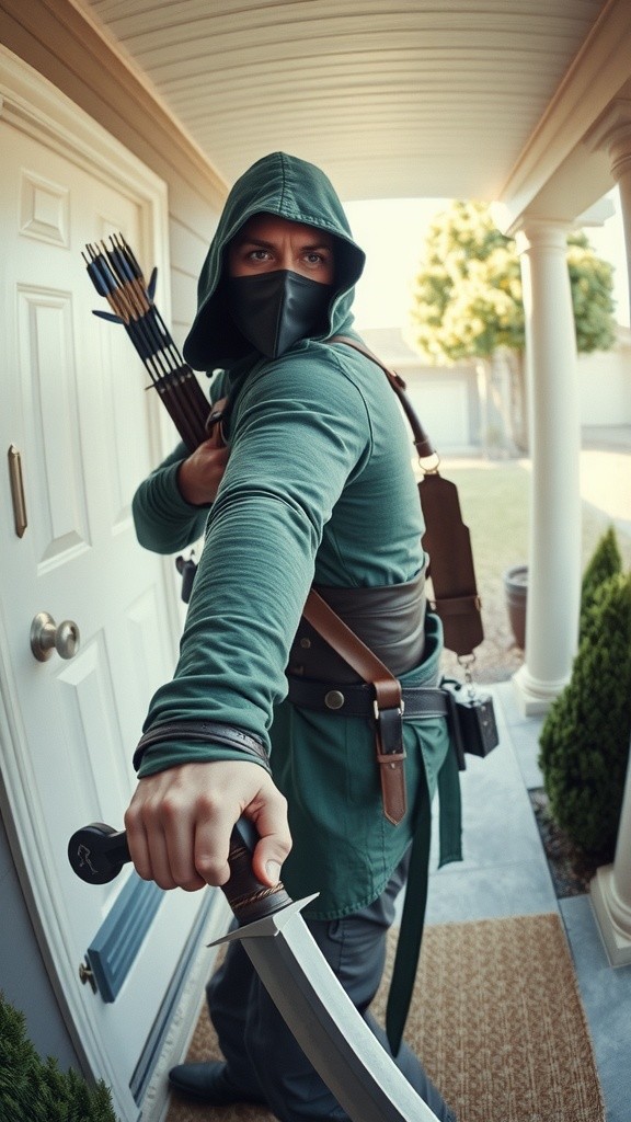 Caught in the Act: The Polite Thief Who Got Shamed by a Doorbell!