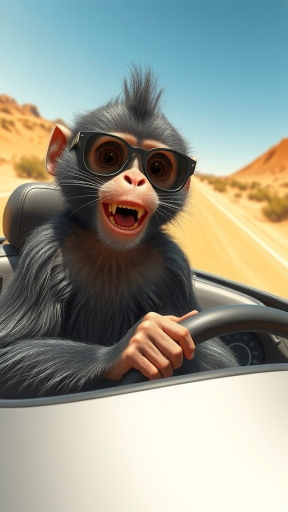 Monkey on a Motorcycle Adventure