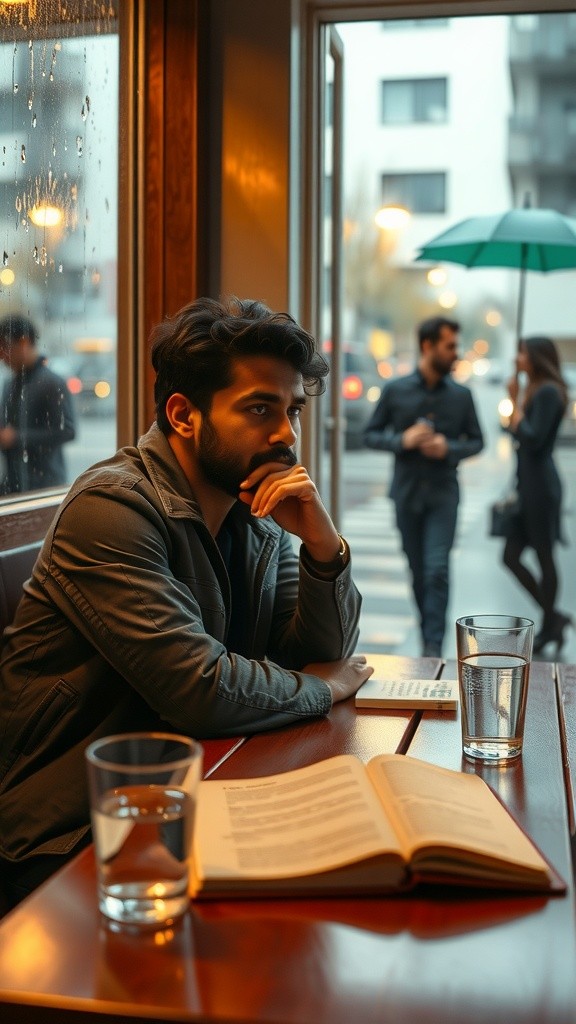 बारिश में कॉफी और दिल की धड़कन