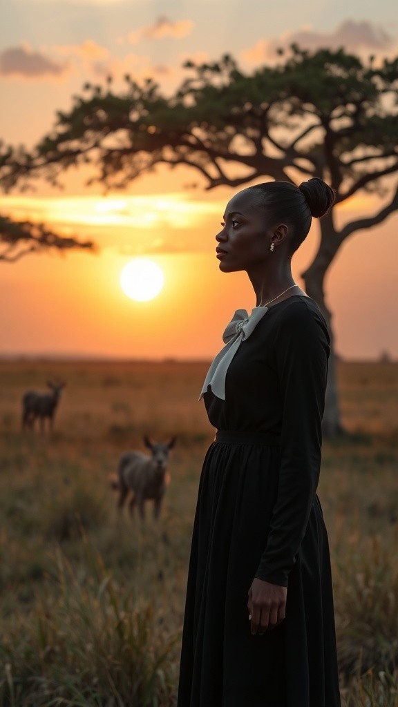 Guardians of the Savanna: A Lion's Watchful Vigil
