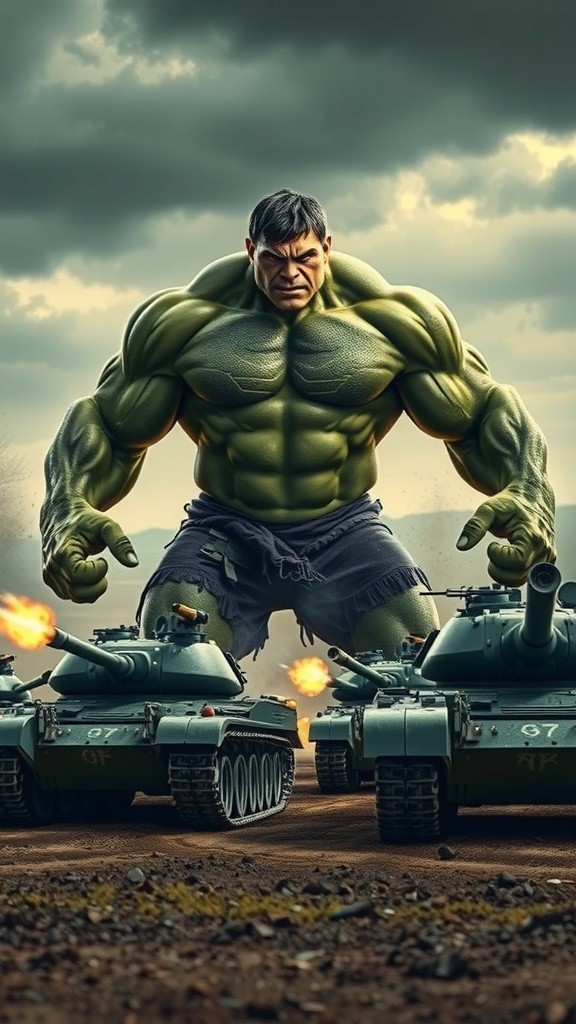 Hulk's Rampage: Tank and Robot Showdown!