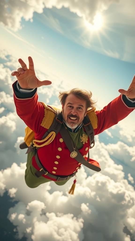 Unexpected Skydiving Companion: A Monkey in Free Fall!