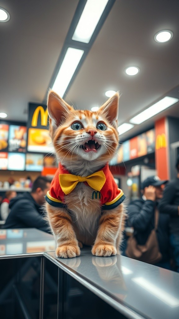 Cat at McDonald's Promotes 67 Messi Drinks!
