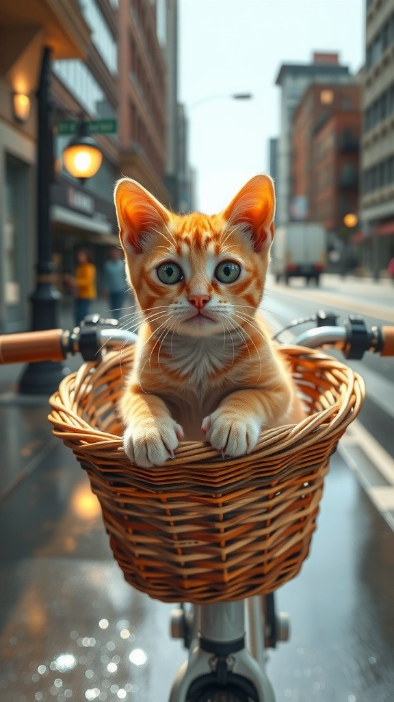Cat on a Bicycle Splash